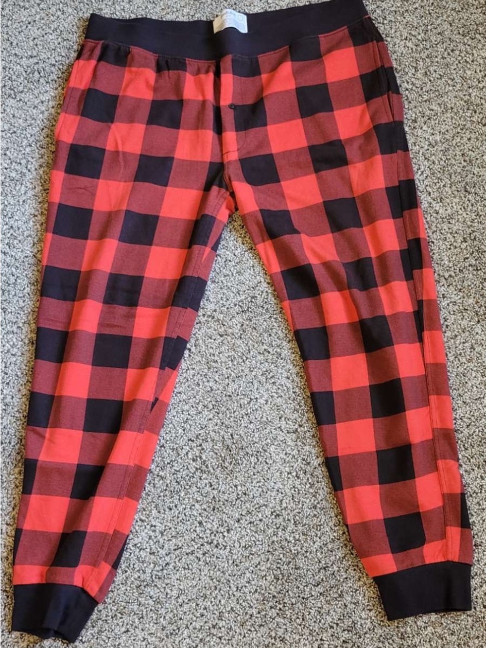 Goodfellow Red Buffalo Plaid Jogger Lounge Pajama Pants | Size Large